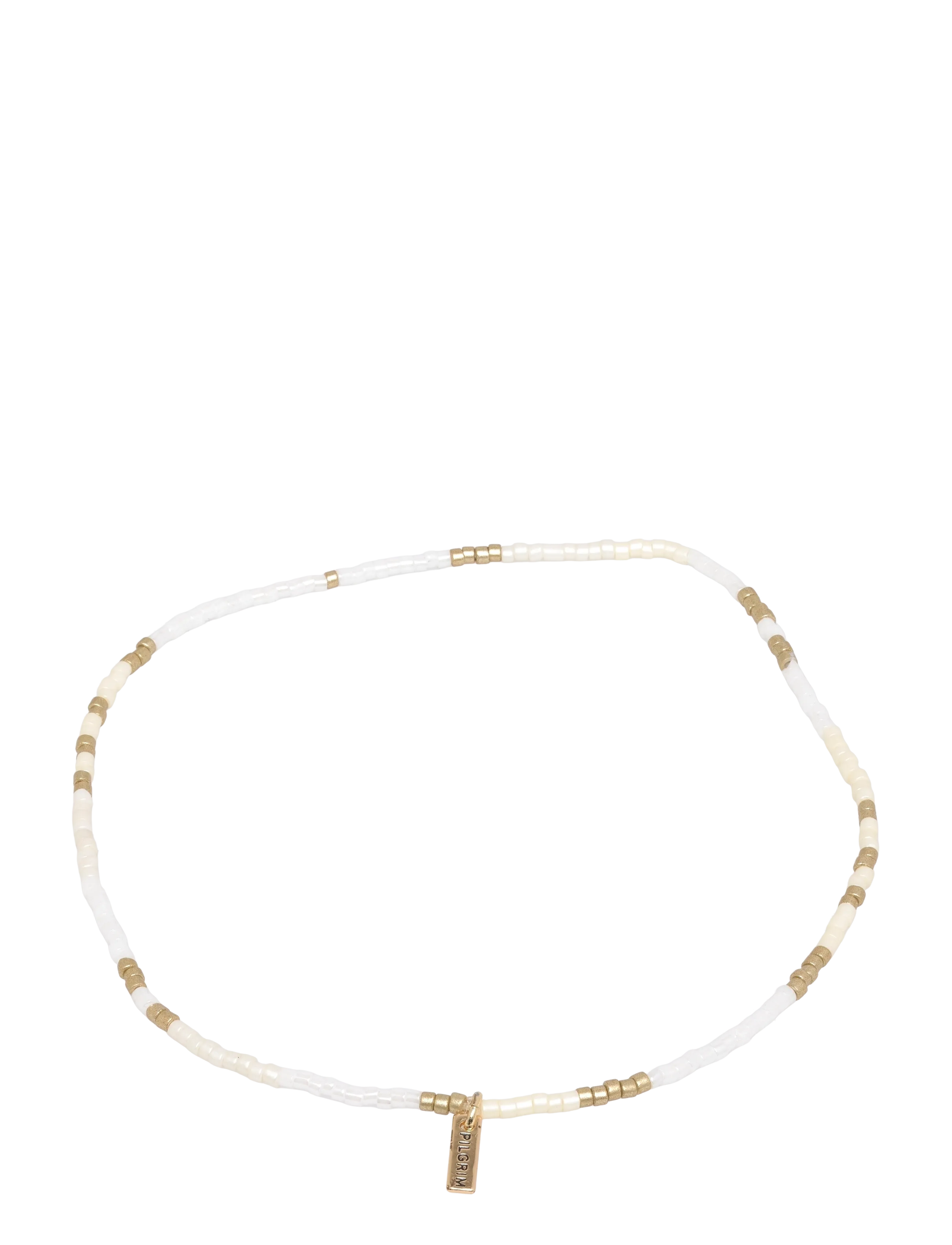 Pilgrim ALISON ankle chain white, gold-plated - Konfirmationstøj - GOLD PLATED / white