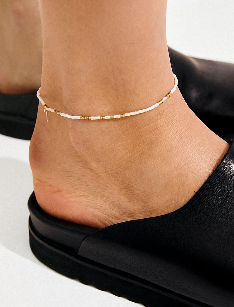 Pilgrim - ALISON ankle chain white, gold-plated - konfirmationstøj - gold plated - 2