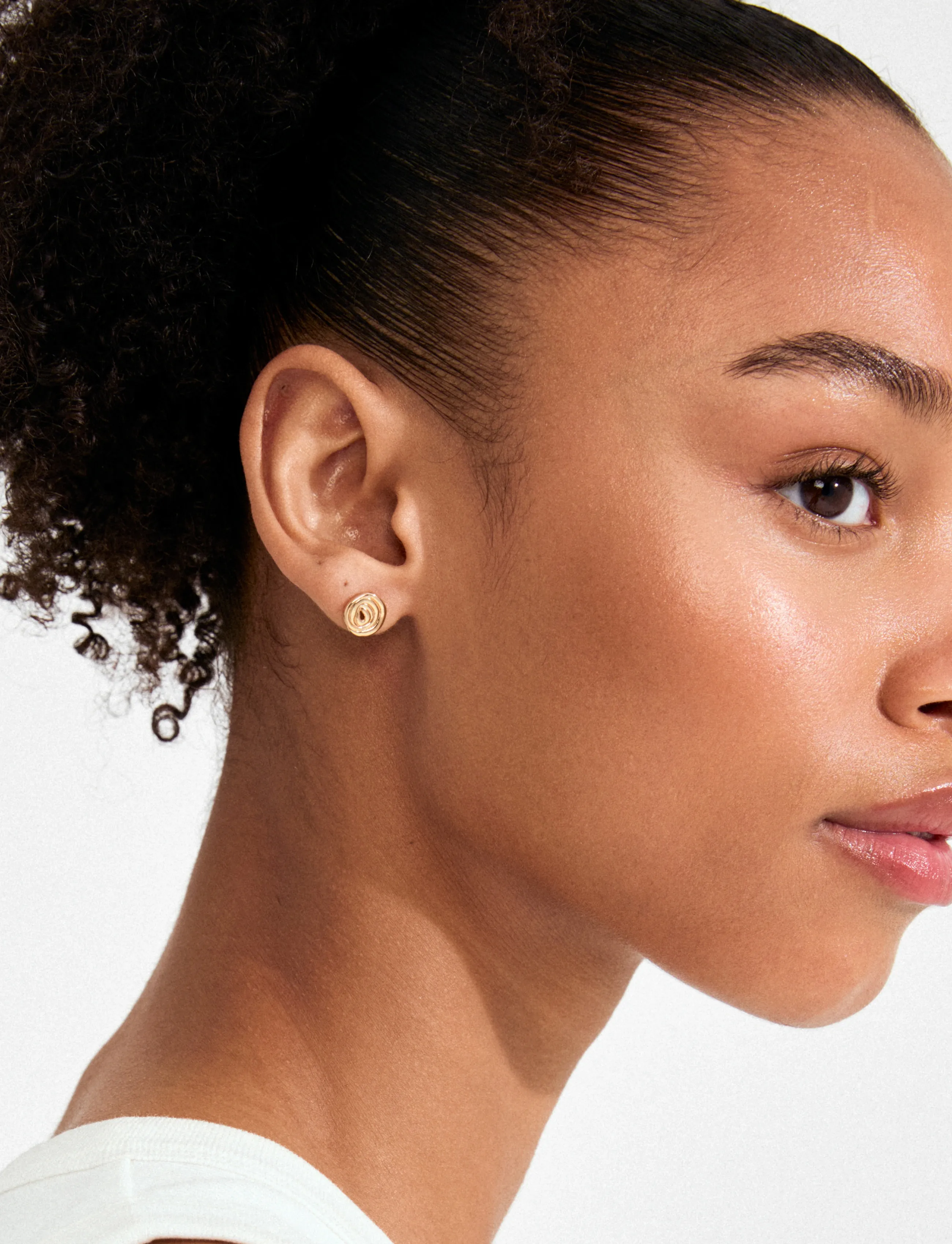 Pilgrim - AIR earrings gold-plated - små øredobber - gold plated - 3