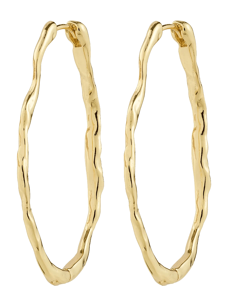 Pilgrim - TIMBER hoop earrings gold-plated - hoops kõrvarõngad - gold plated - 1