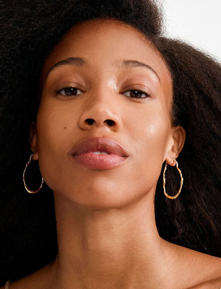 Pilgrim - TIMBER hoop earrings gold-plated - hoops - gold plated - 0