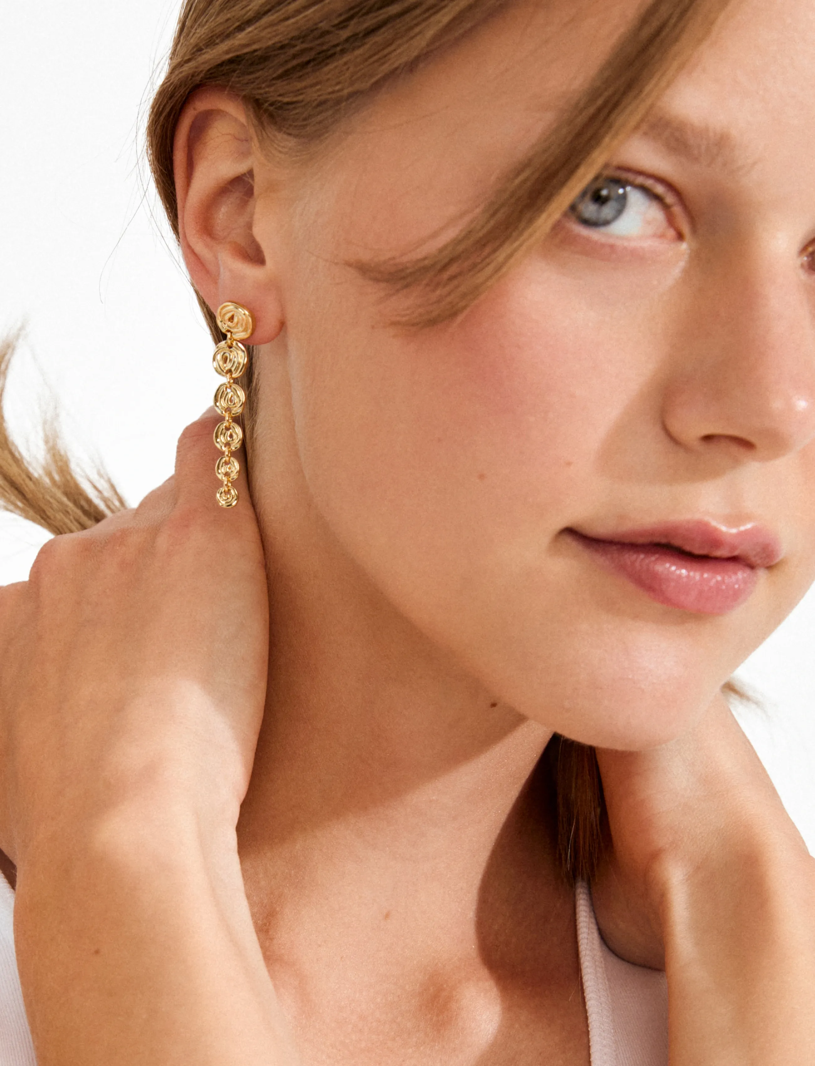 Pilgrim Air Earrings Gold-Plated, One Size, Gold, Earrings > Statement Earrings, Dame