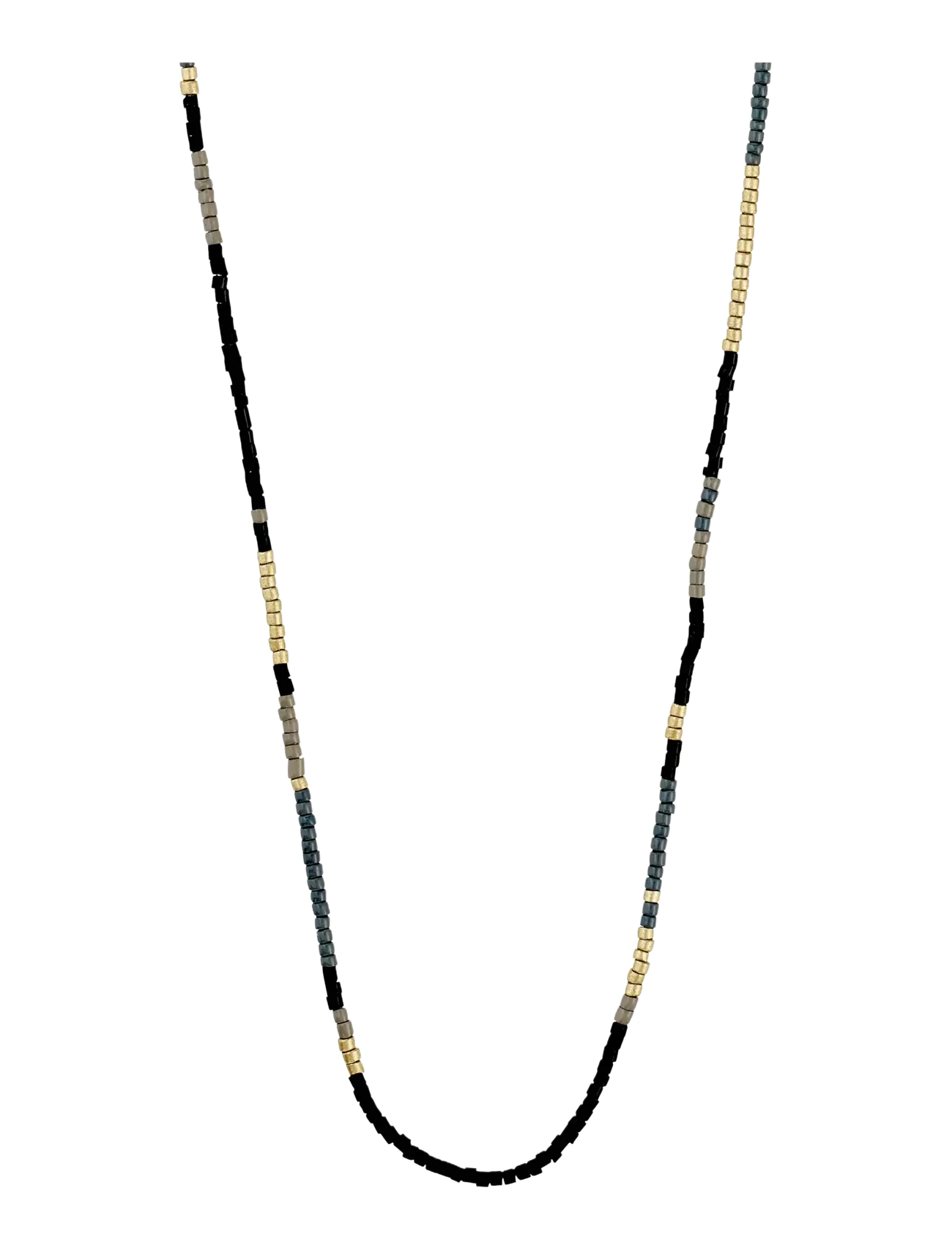 ALISON necklace black, gold-plated - GOLD PLATED