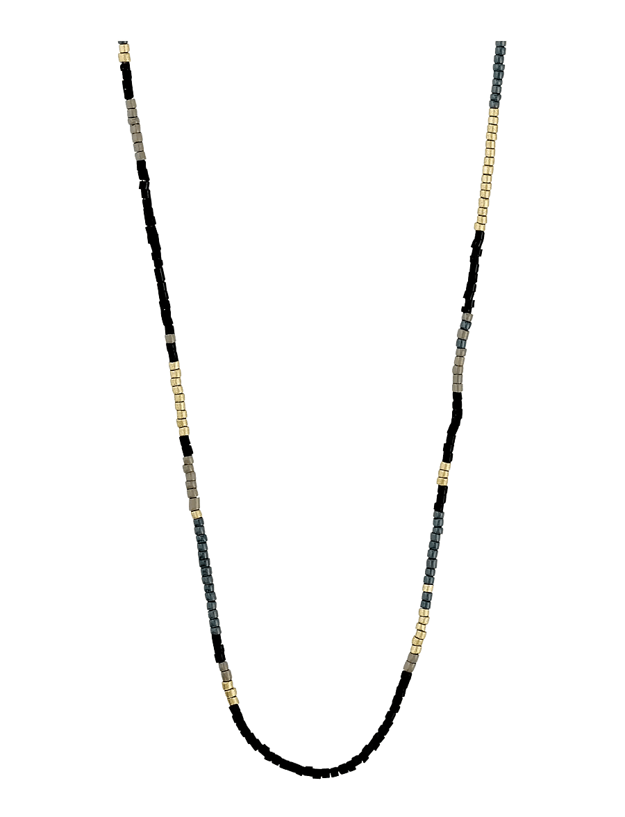 Pilgrim - ALISON necklace black, gold-plated - konfirmation - gold plated - 1