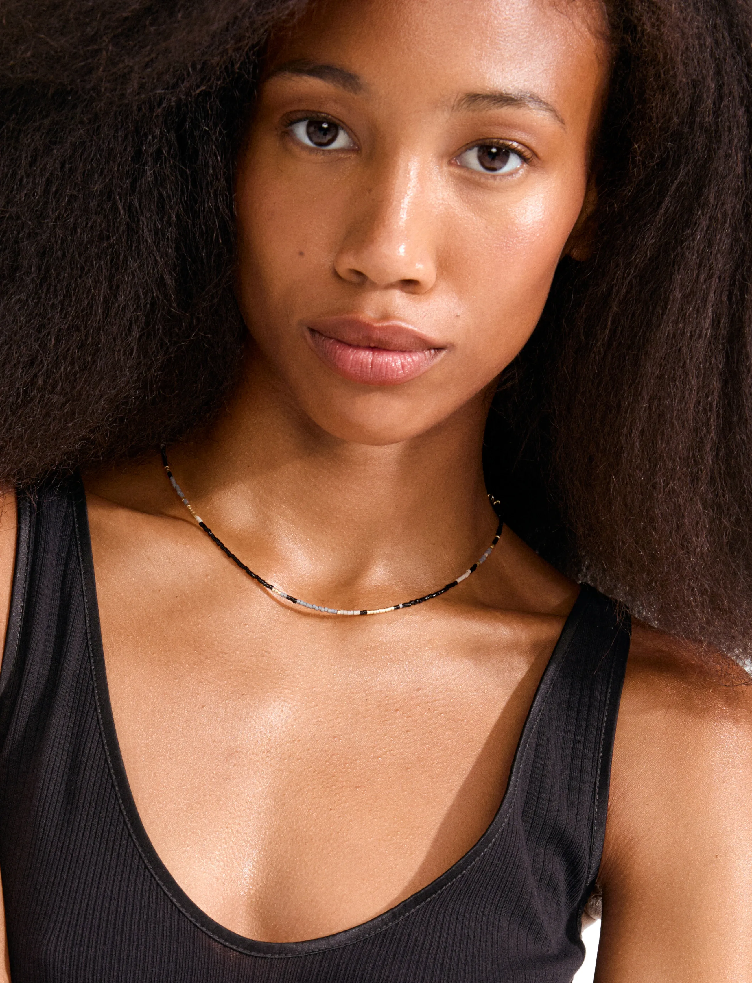 Pilgrim Alison Necklace Black, Gold-Plated, One Size, Necklaces, Schwarz - Pearl Frauen