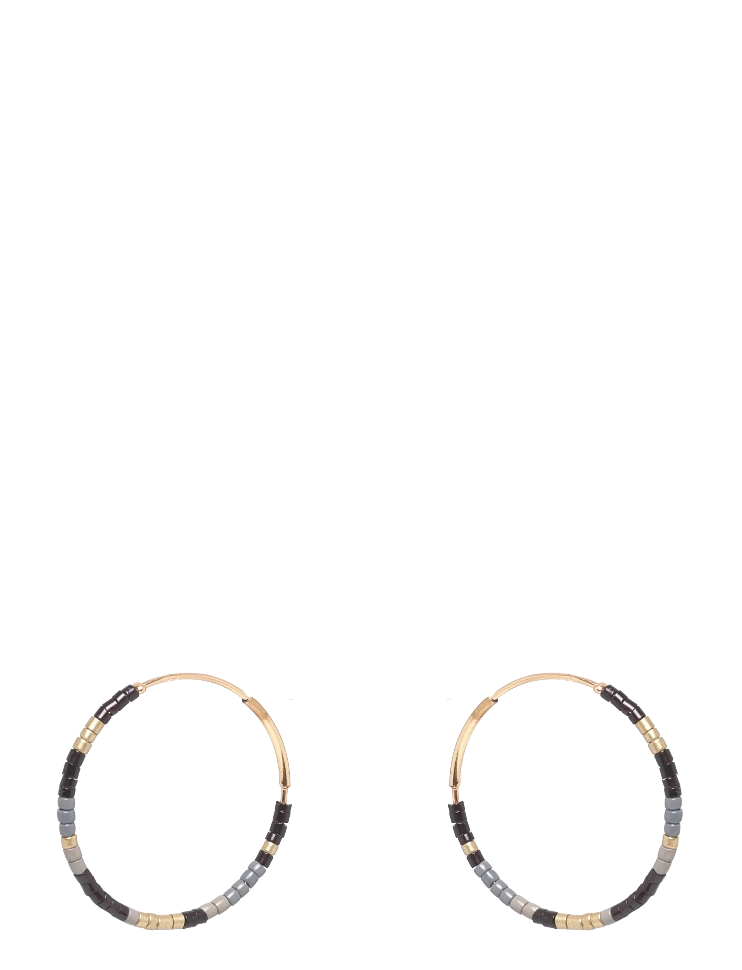 Pilgrim ALISON earrings black, gold-plated - Danske brands - GOLD PLATED / gold