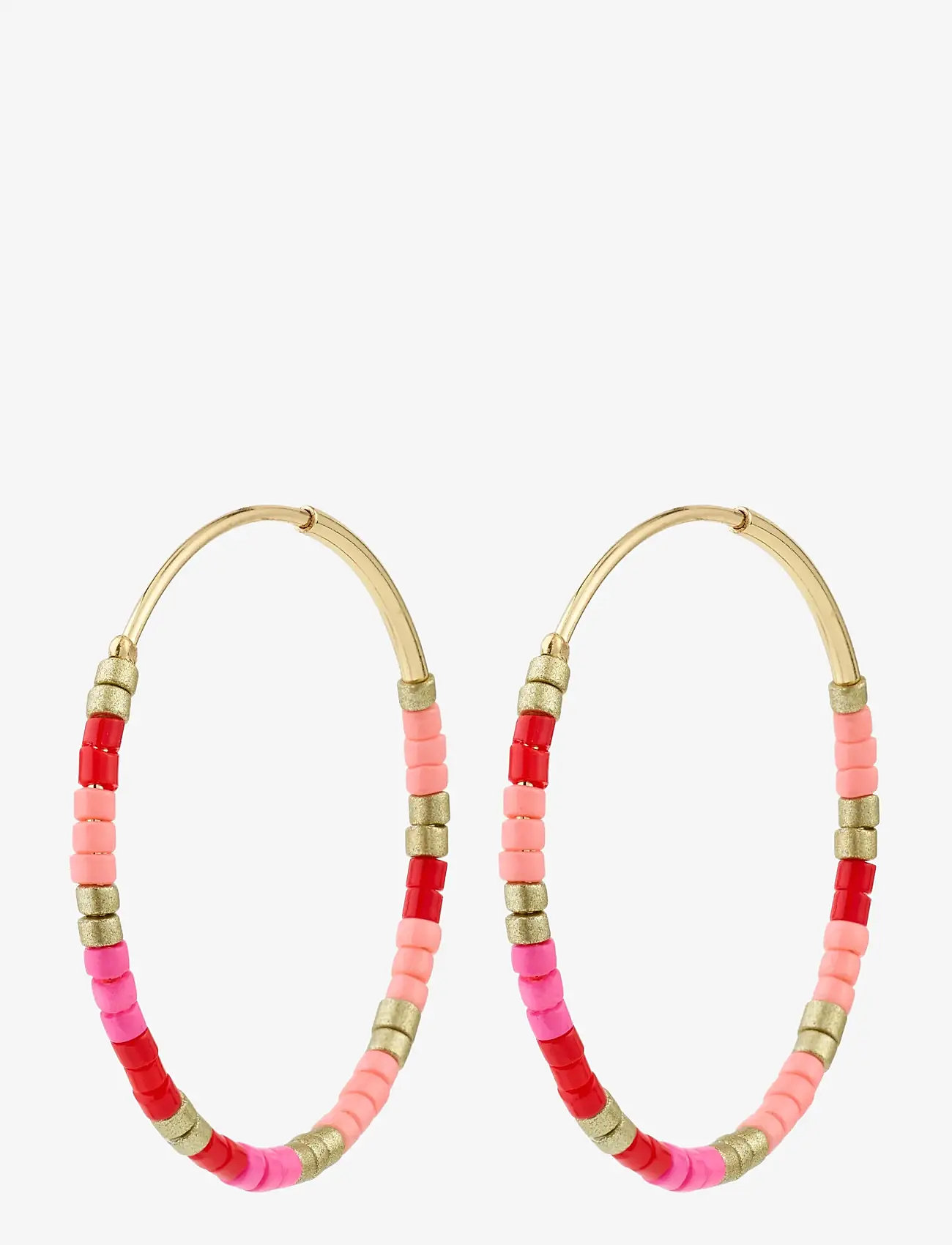 Pilgrim - ALISON earrings pink, gold-plated - kreolen - gold plated - 1