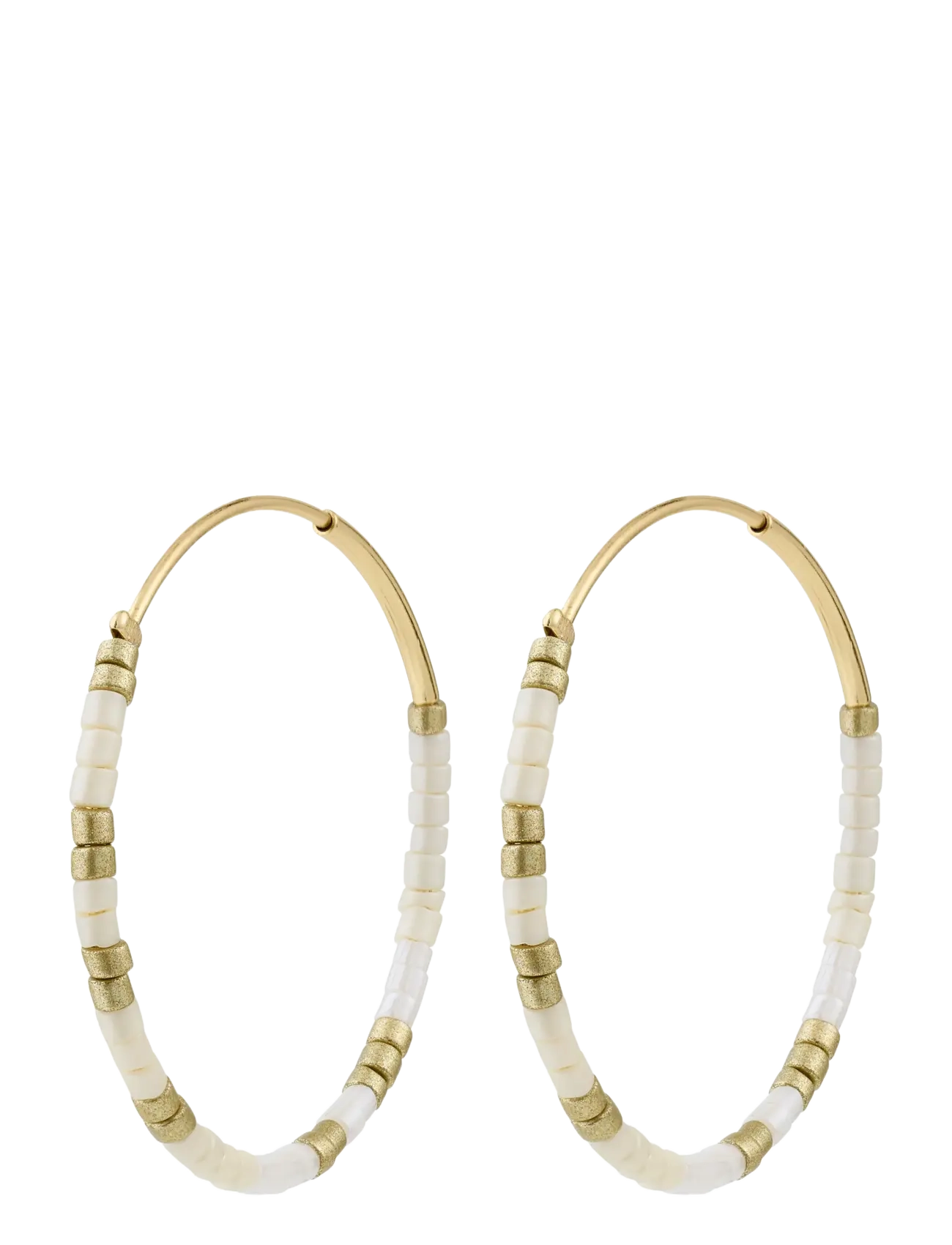 Pilgrim ALISON earrings white, gold-plated - Konfirmation - GOLD PLATED / gold