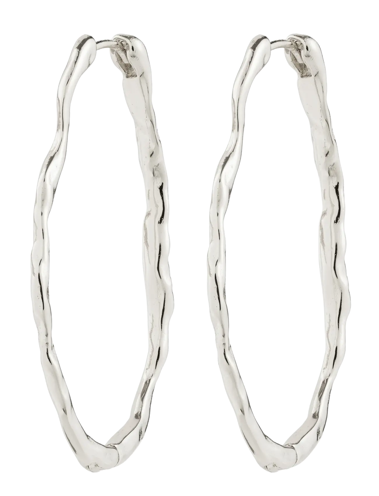 Pilgrim TIMBER hoop earrings silver-plated - Accessoarer - SILVER PLATED / silver