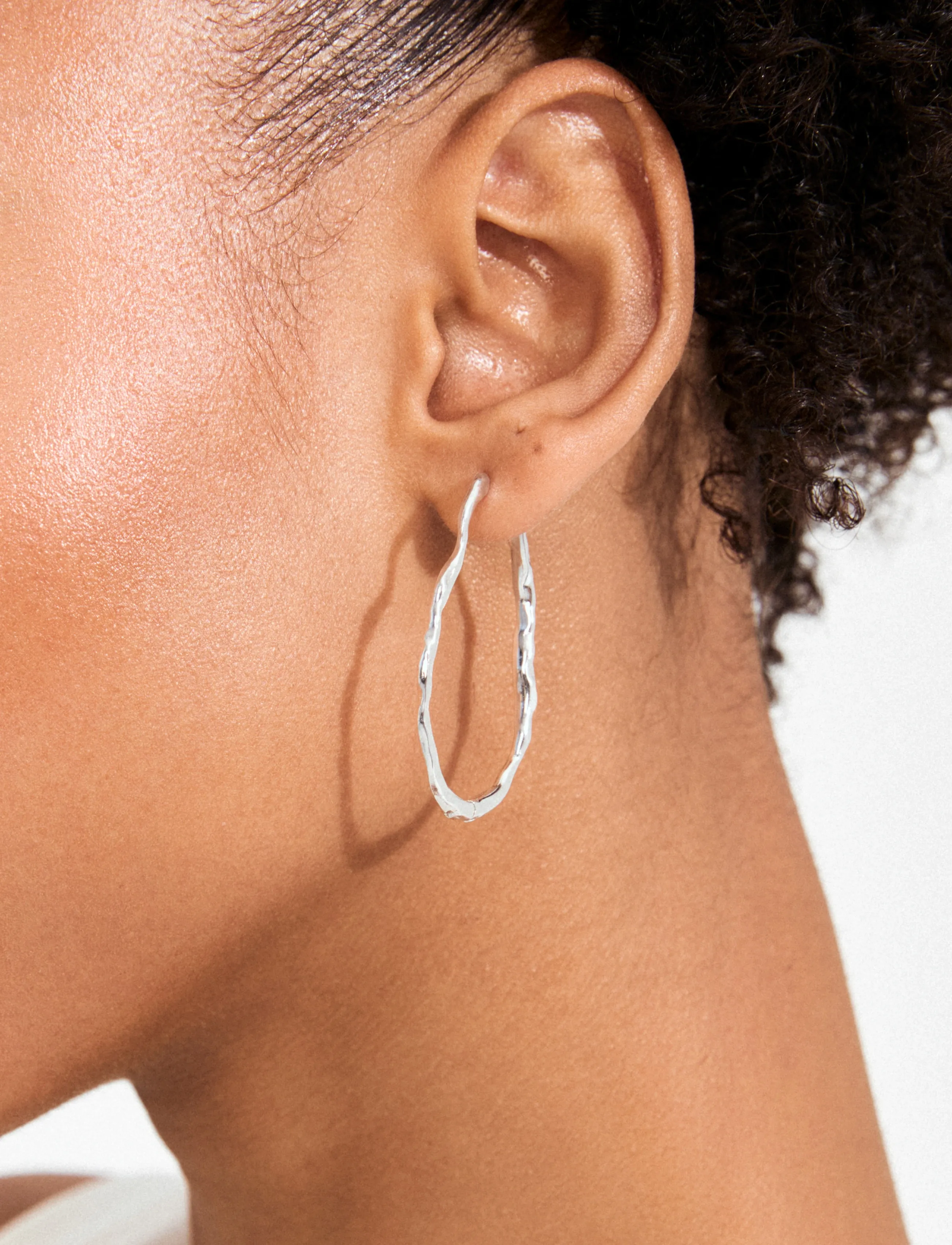 Pilgrim - TIMBER hoop earrings silver-plated - hoops kõrvarõngad - silver plated - 3
