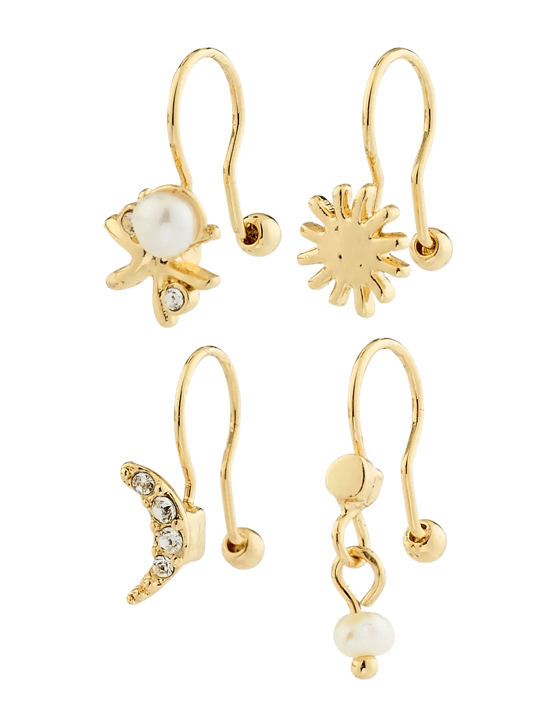 Pilgrim - EVON ear cuff 4-in-1 set, gold-plated - parel oorbellen - gold plated - 1