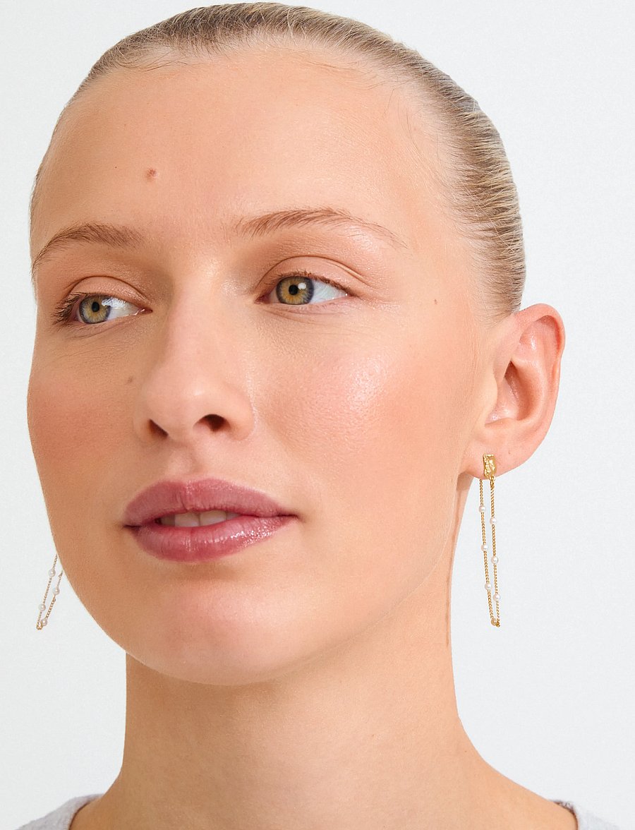 Pilgrim - AERUN earrings gold-plated - gold plated - 0
