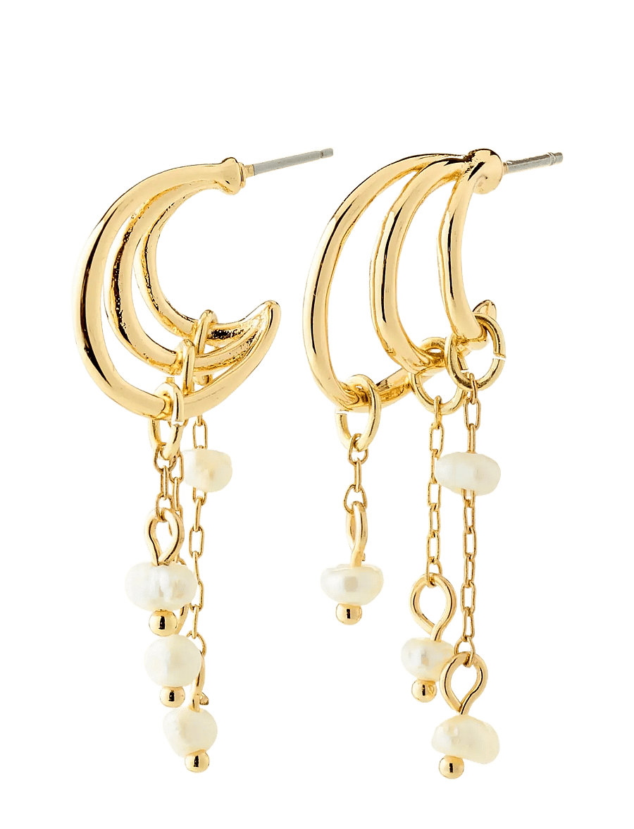 Pilgrim - LUNITH earrings gold-plated - gold plated - 1