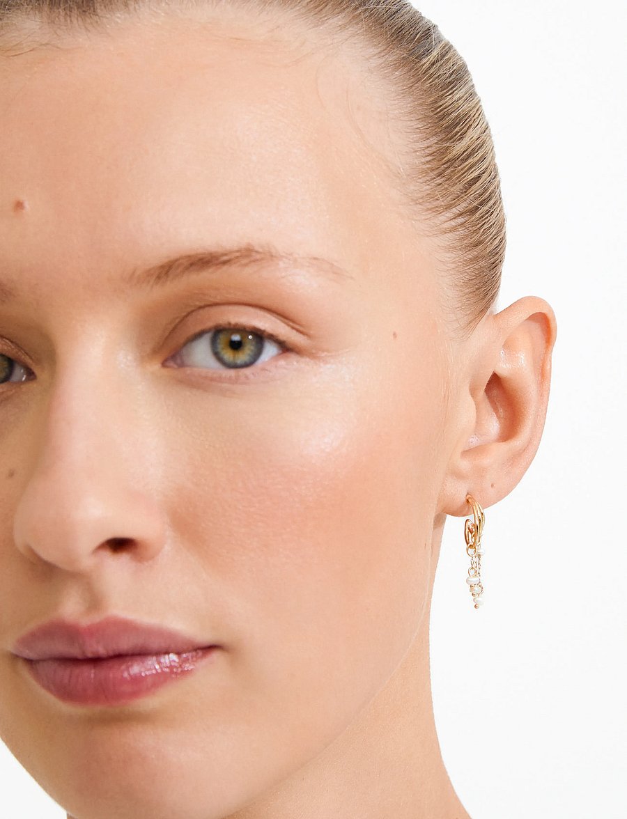 Pilgrim - LUNITH earrings gold-plated - gold plated - 0