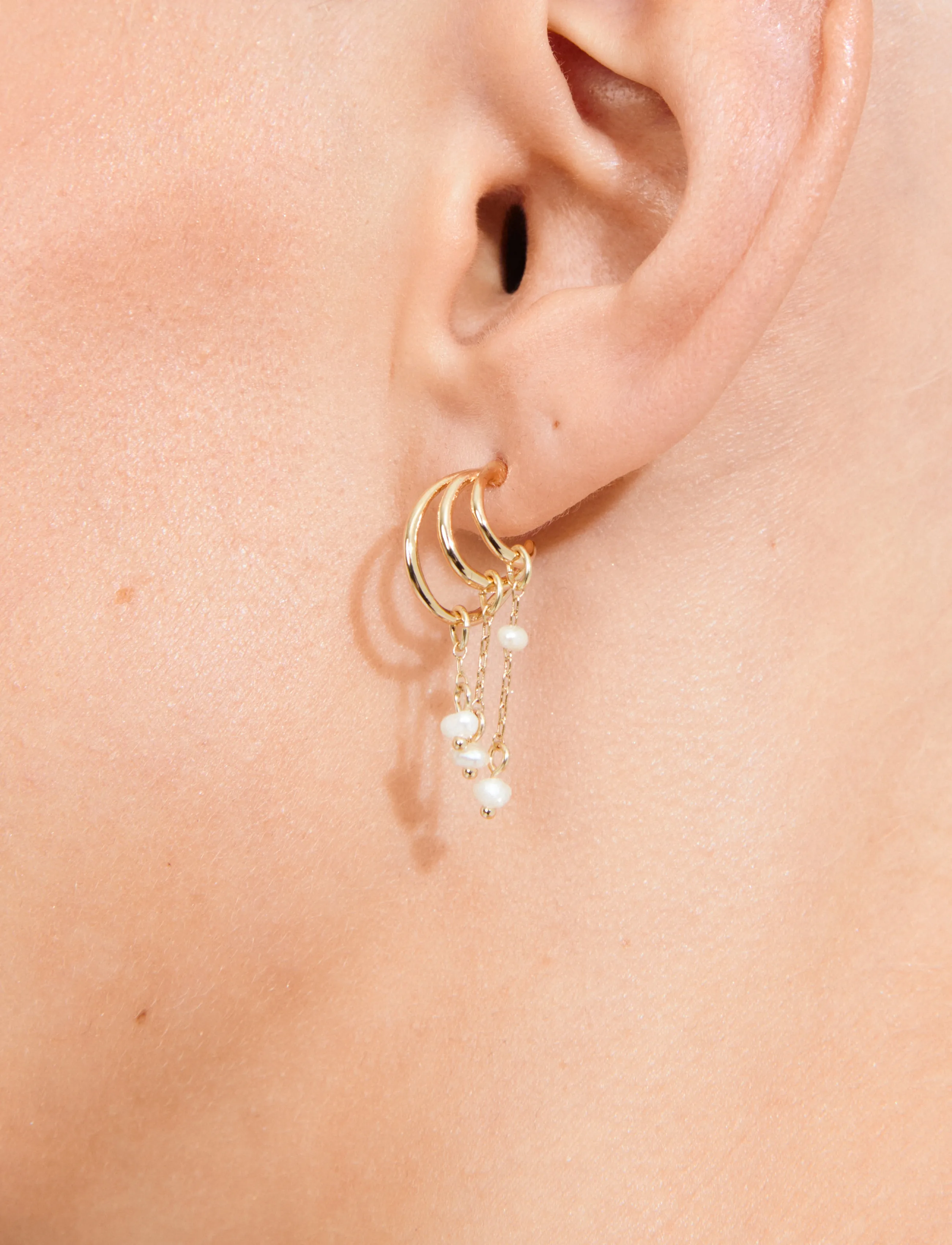 Pilgrim - LUNITH earrings gold-plated - gold plated - 3