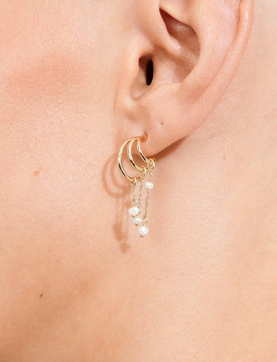 Pilgrim - LUNITH earrings gold-plated - gold plated - 3
