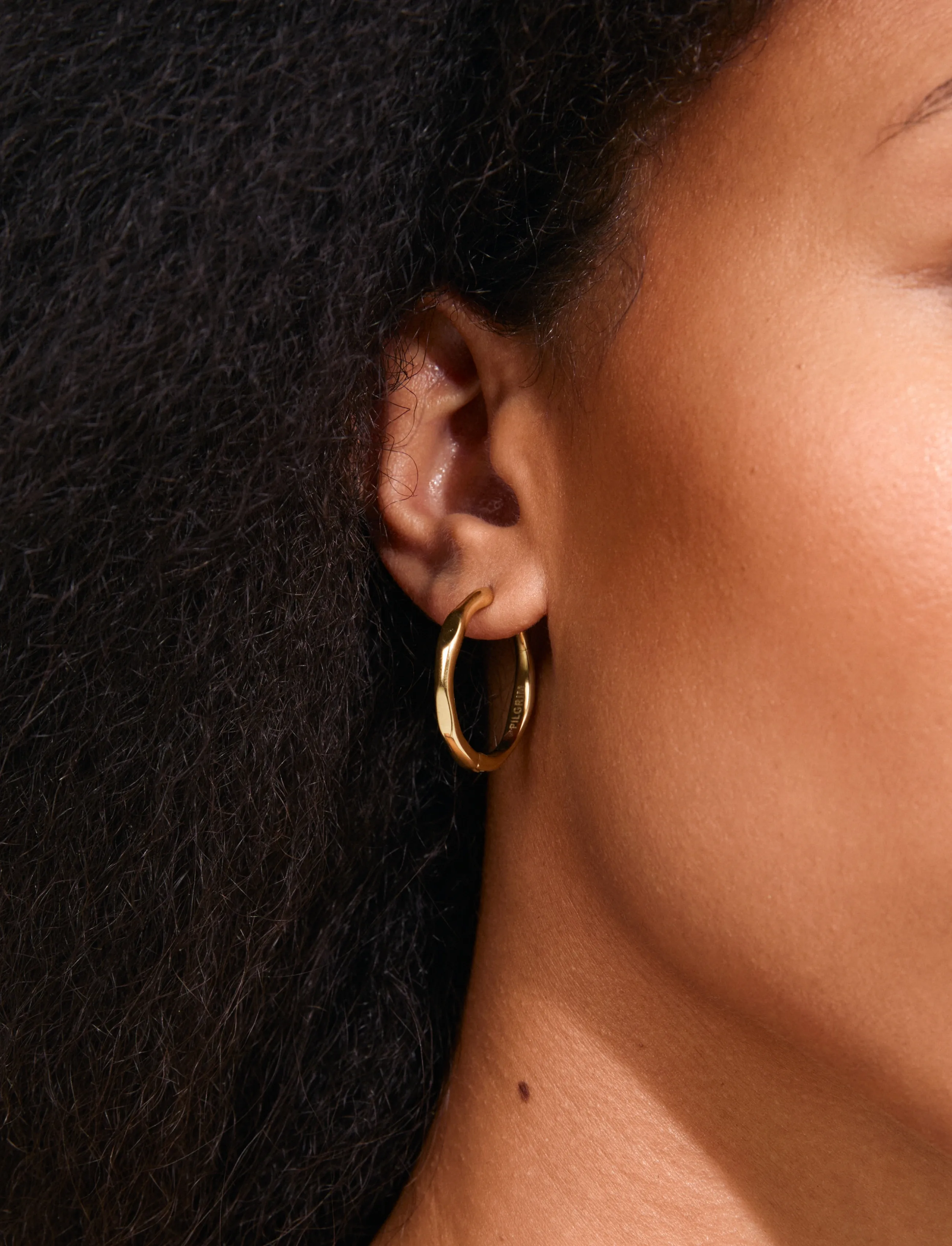 Pilgrim Inner Hoop Earrings Gold-Plated, One Size, Earrings, Gold - Hoops, Frauen
