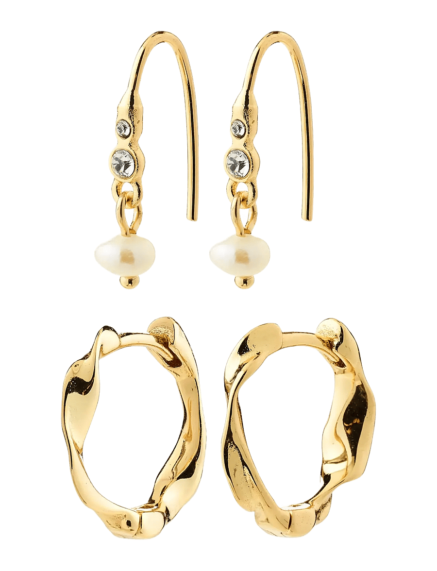 Pilgrim - MORIN earrings 2-in-1 set, gold-plated - gold plated - 1