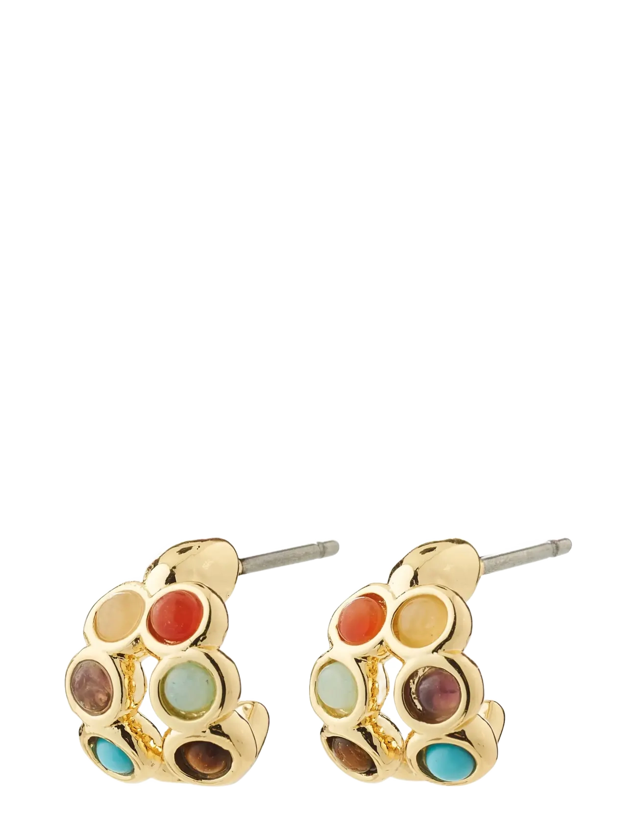 Pilgrim LONNIE earrings gold-plated/multi - Oorbellen - GOLD PLATED / gold