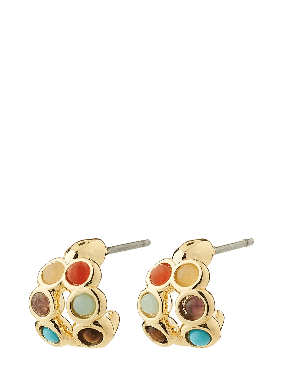 Pilgrim - LONNIE earrings gold-plated/multi - kreolen - gold plated - 1