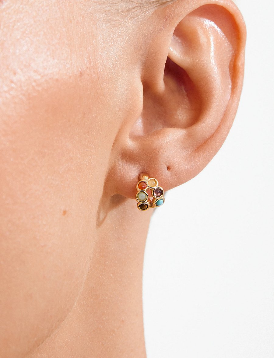 Pilgrim - LONNIE earrings gold-plated/multi - kreolen - gold plated - 2