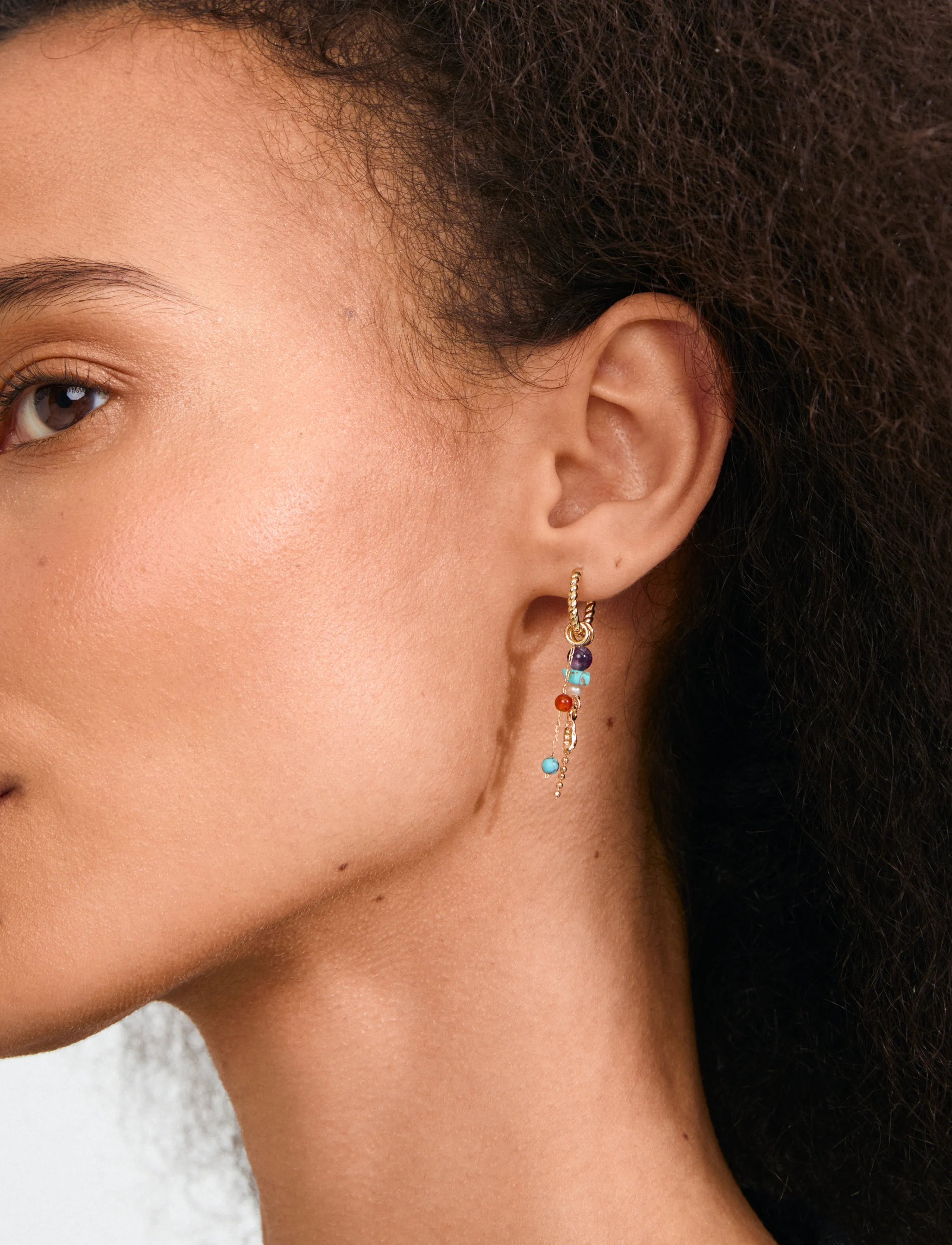 Pilgrim Thalen Earrings Gold-Plated/Multi, One Size, Earrings, Gold - Hoops, Frauen