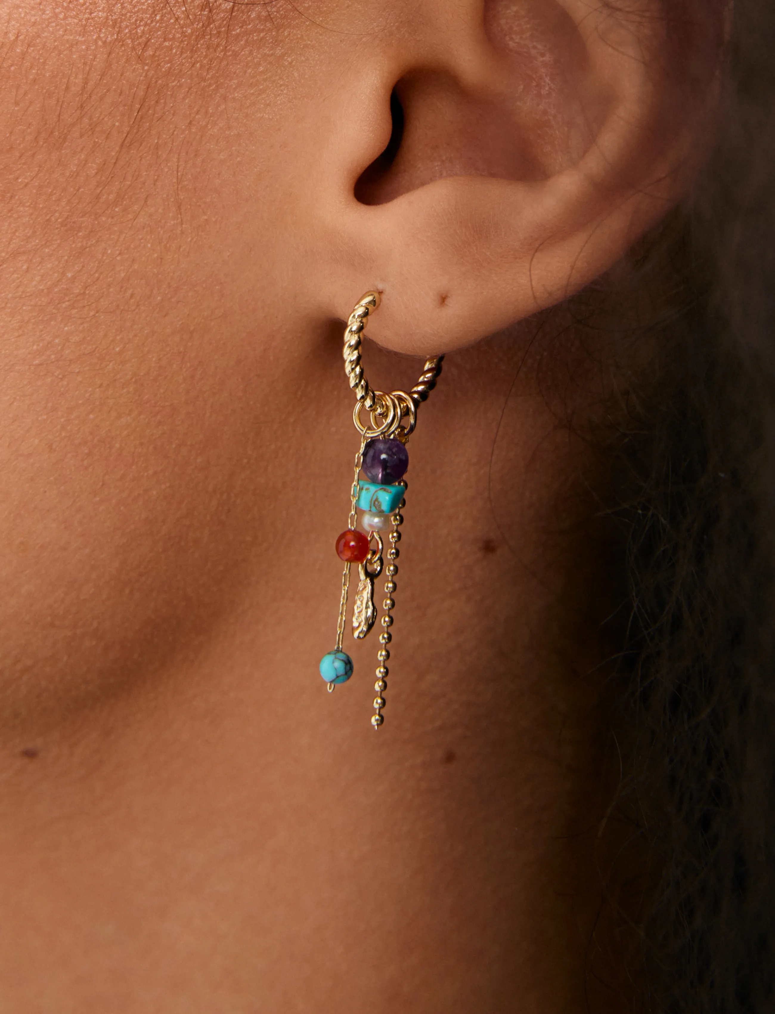 Pilgrim - THALEN earrings gold-plated/multi - gold plated - 2