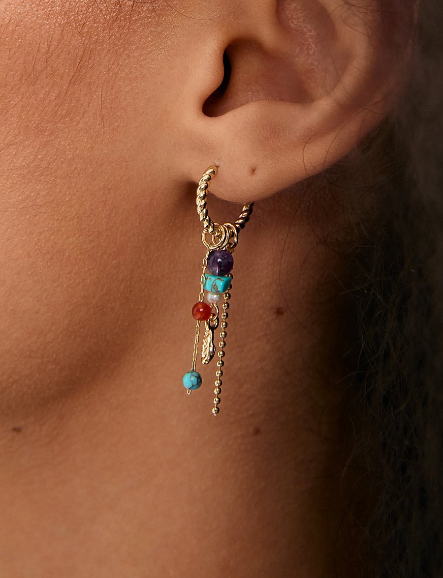 Pilgrim - THALEN earrings gold-plated/multi - gold plated - 2