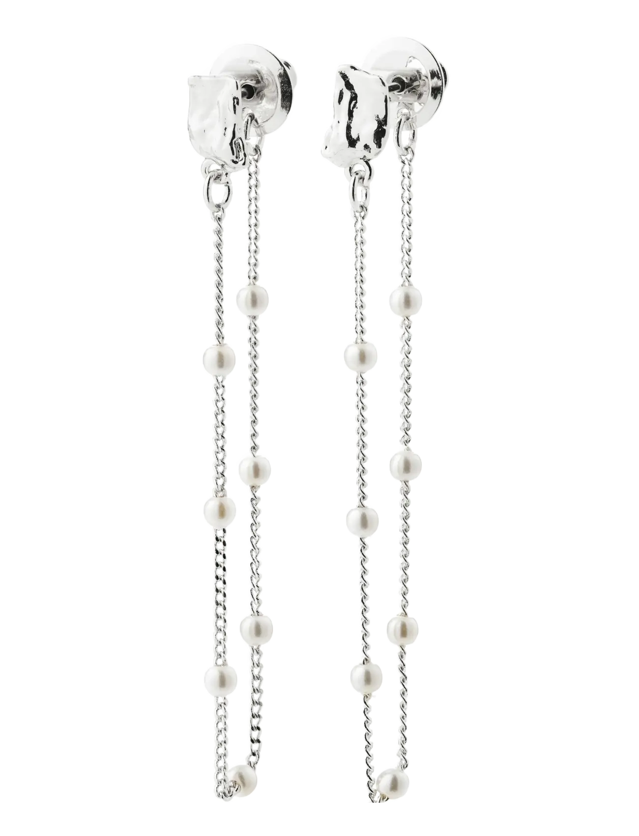 Pilgrim AERUN earrings silver-plated - Earrings - SILVER PLATED / silver