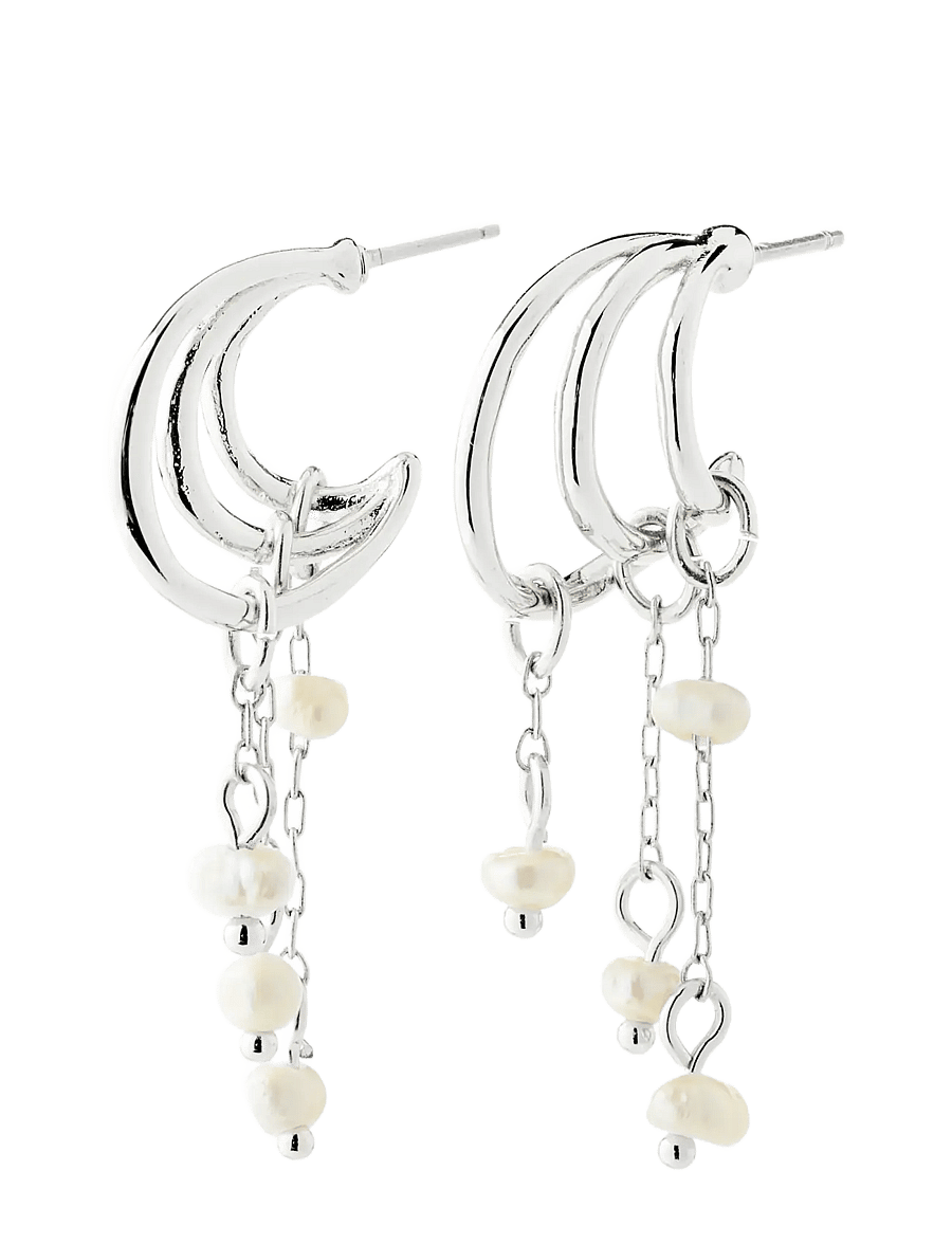 Pilgrim - LUNITH earrings silver-plated - silver plated - 1