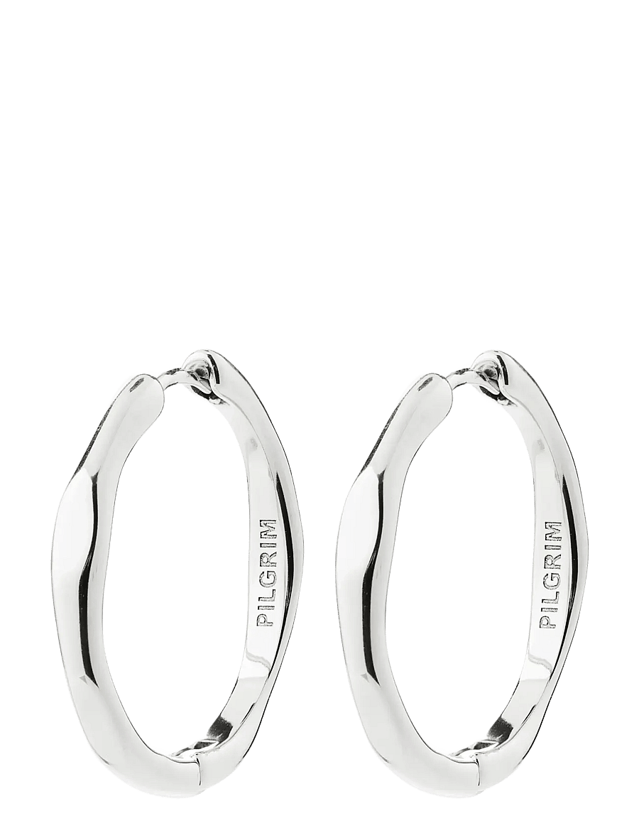 Pilgrim - INNER hoop earrings silver-plated - kreolen - silver plated - 1