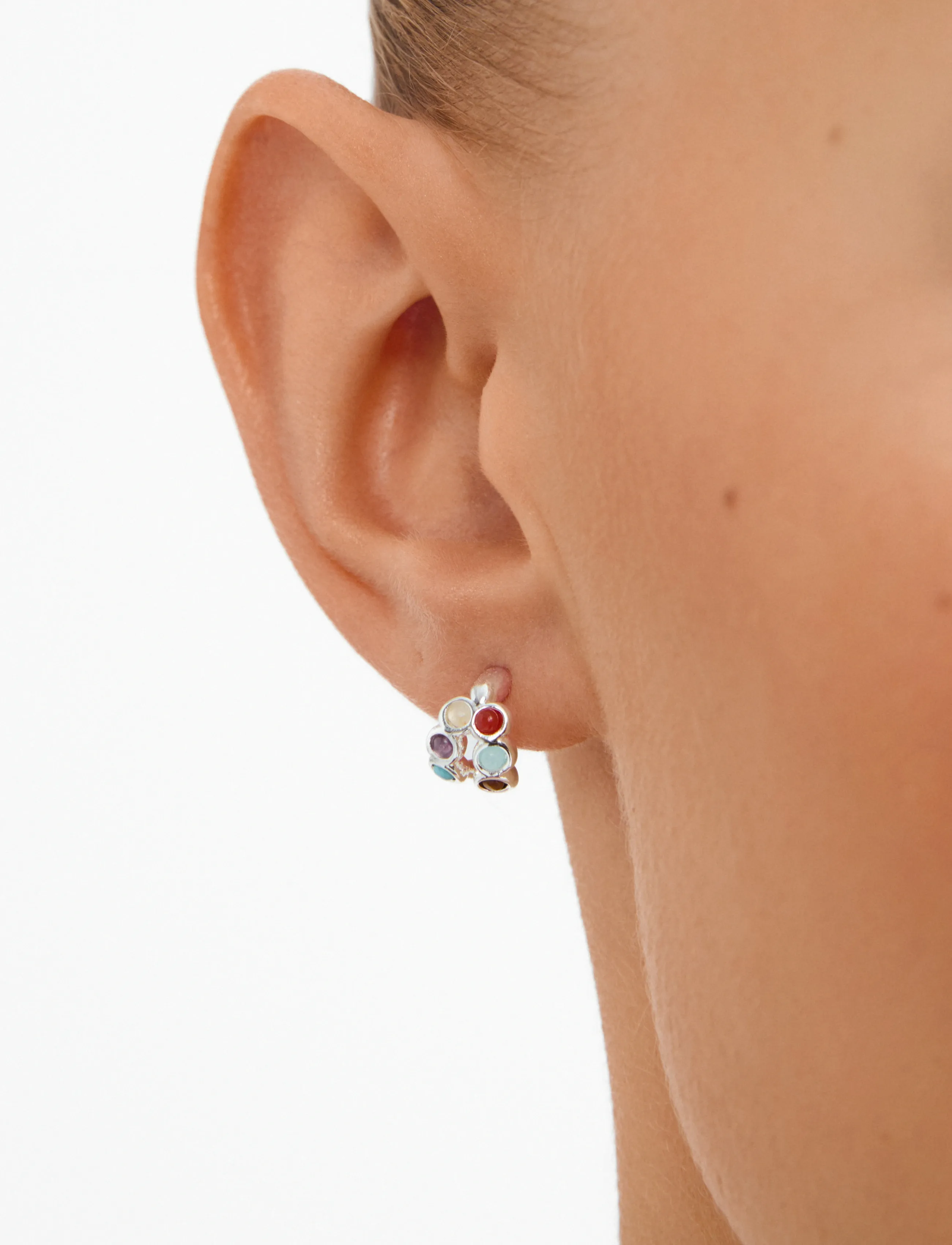 Pilgrim - LONNIE earrings silver-plated/multi - silver plated - 2