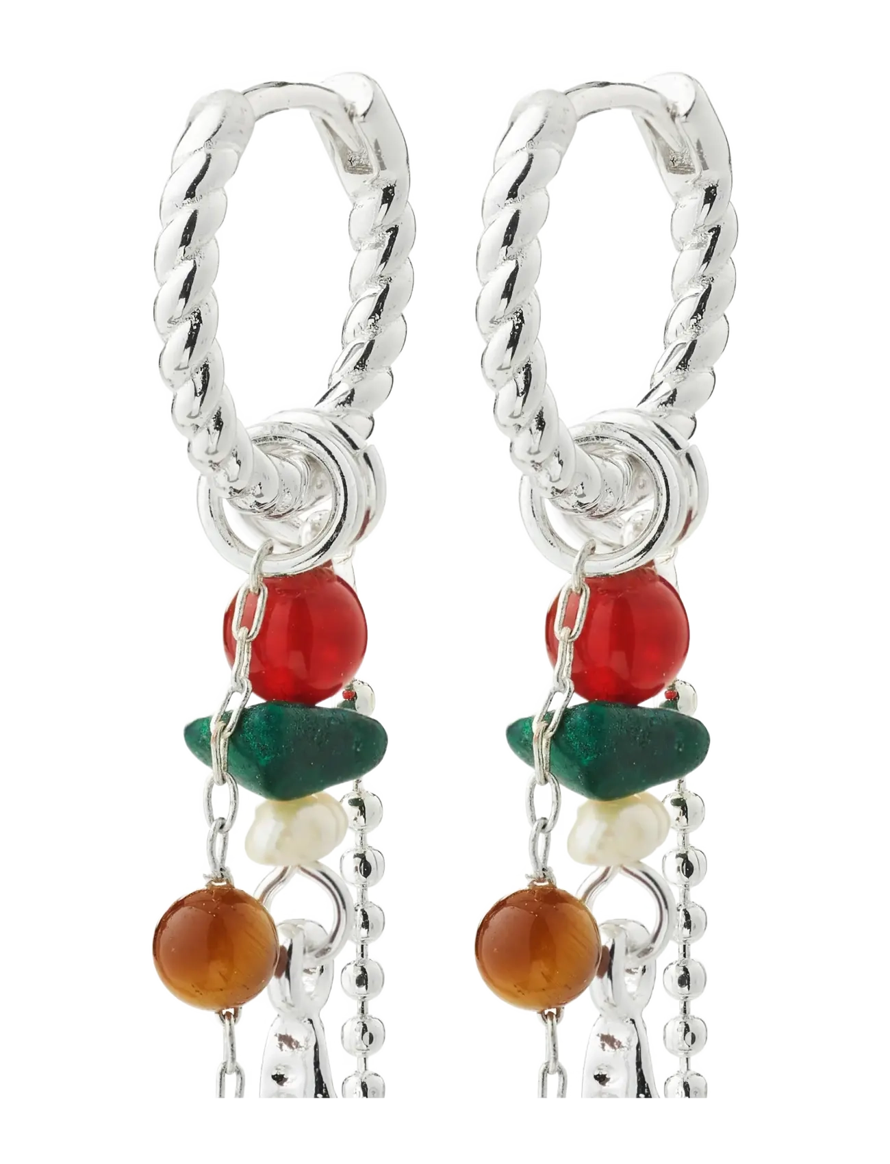 Pilgrim THALEN earrings silver-plated/multi - Oorbellen - SILVER PLATED / silver