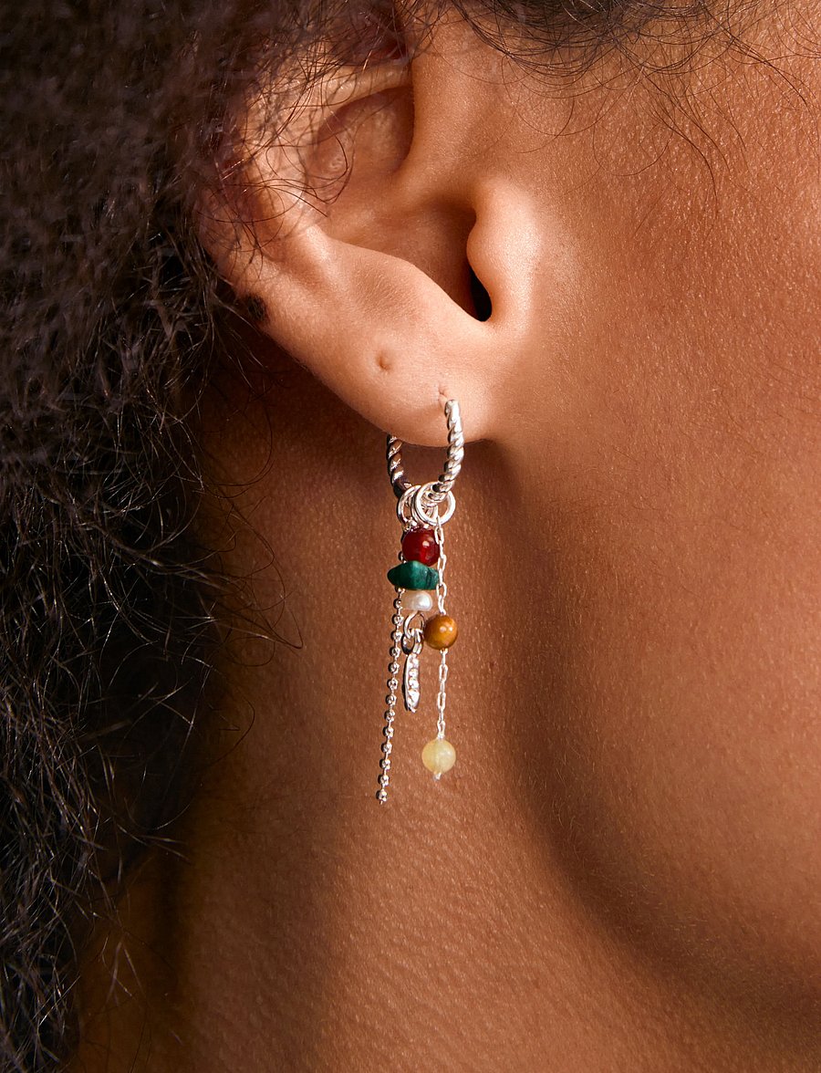 Pilgrim - THALEN earrings silver-plated/multi - silver plated - 2
