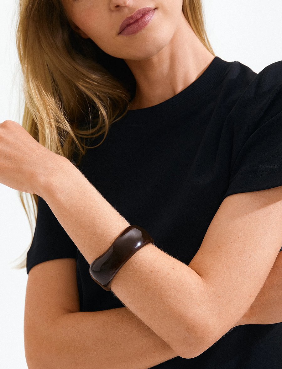 Pilgrim - AASE maxi bangle coffee - armreifen - dark brown - 0