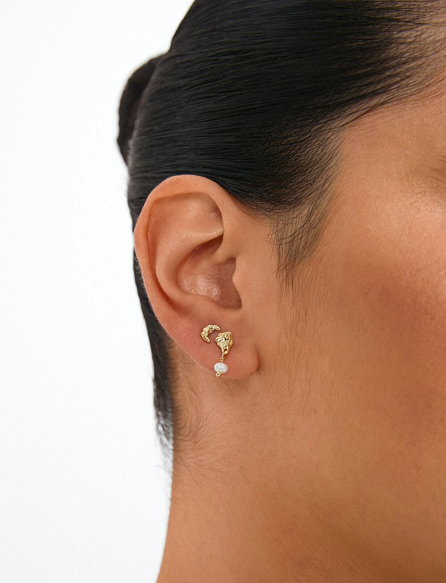 Pilgrim - ORYTH earrings 2-in-1 set, gold-plated - pärlitega kõrvarõngad - gold plated - 2