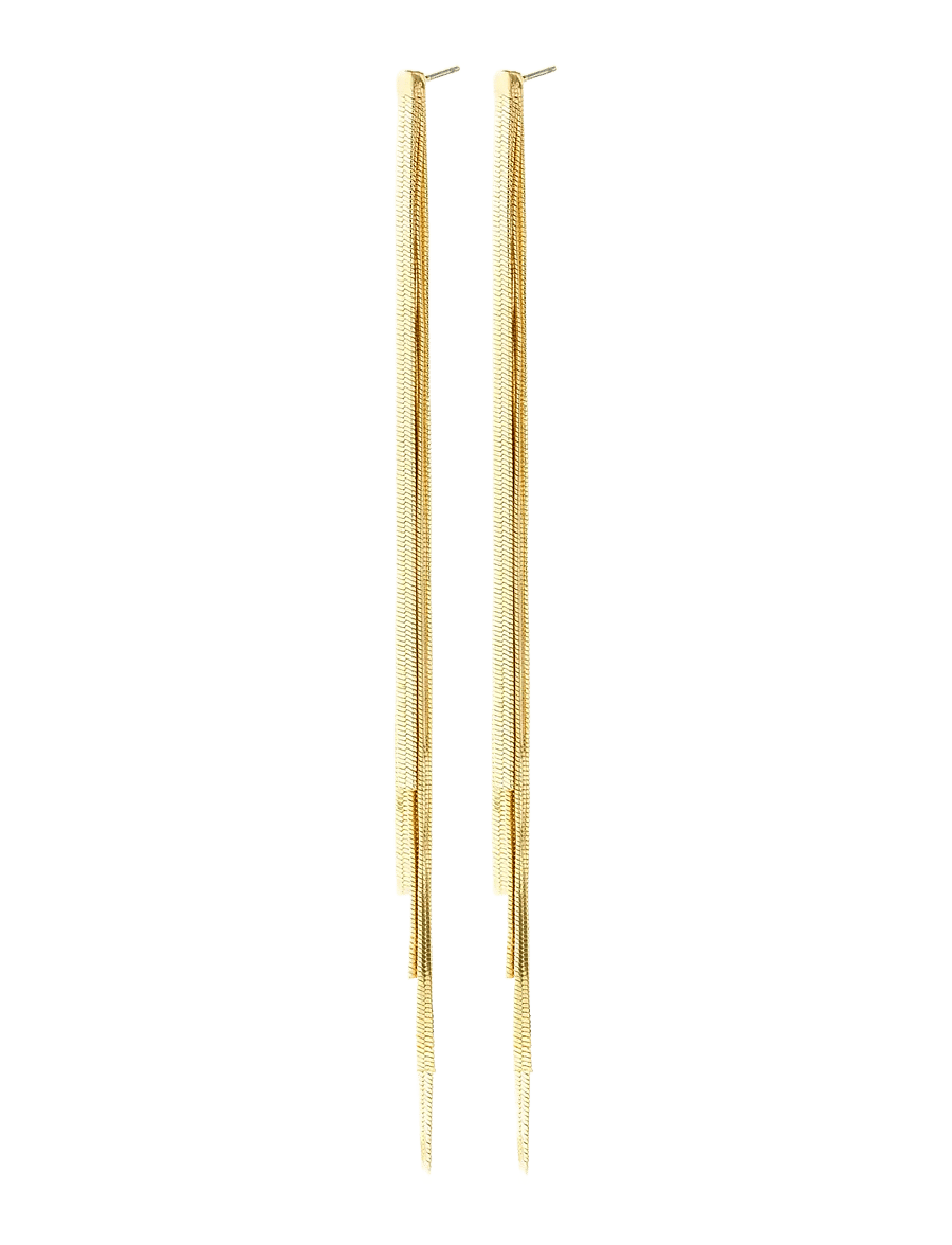 Pilgrim - OLANOR earrings gold-plated - rippuvad kõrvarõngad - gold plated - 1