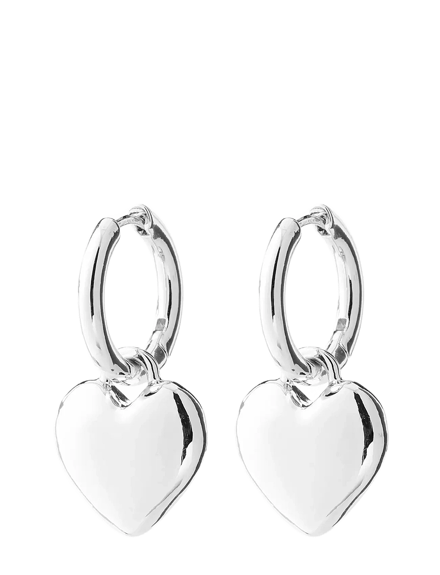 Pilgrim - ARIEN heart earrings silver-plated - rõngad - silver plated - 1