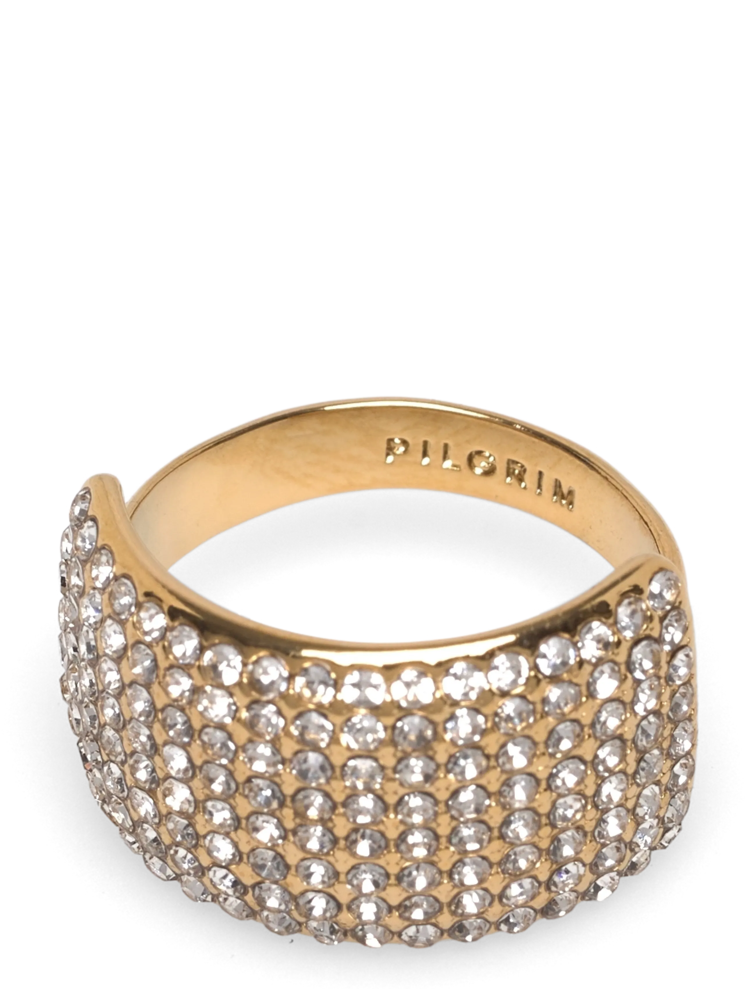 ASPEN crystal ring gold-plated - GOLD PLATED