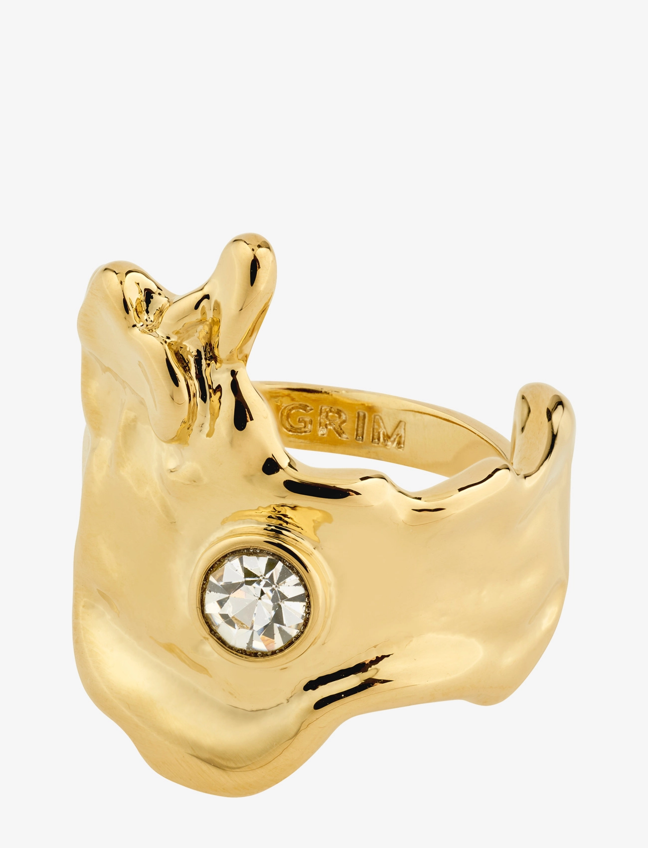 Pilgrim - GIA crystal ring gold-plated - gold plated - 1