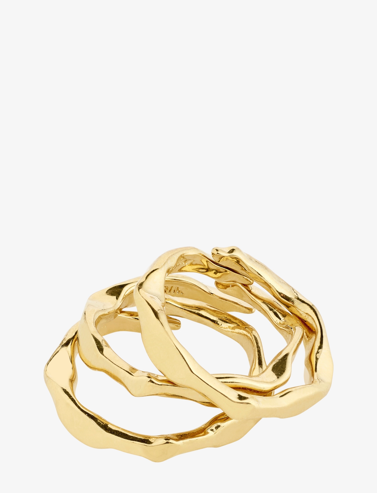 Pilgrim - WYATT rings, 3-in-1 set,  gold-plated - gold plated - 1