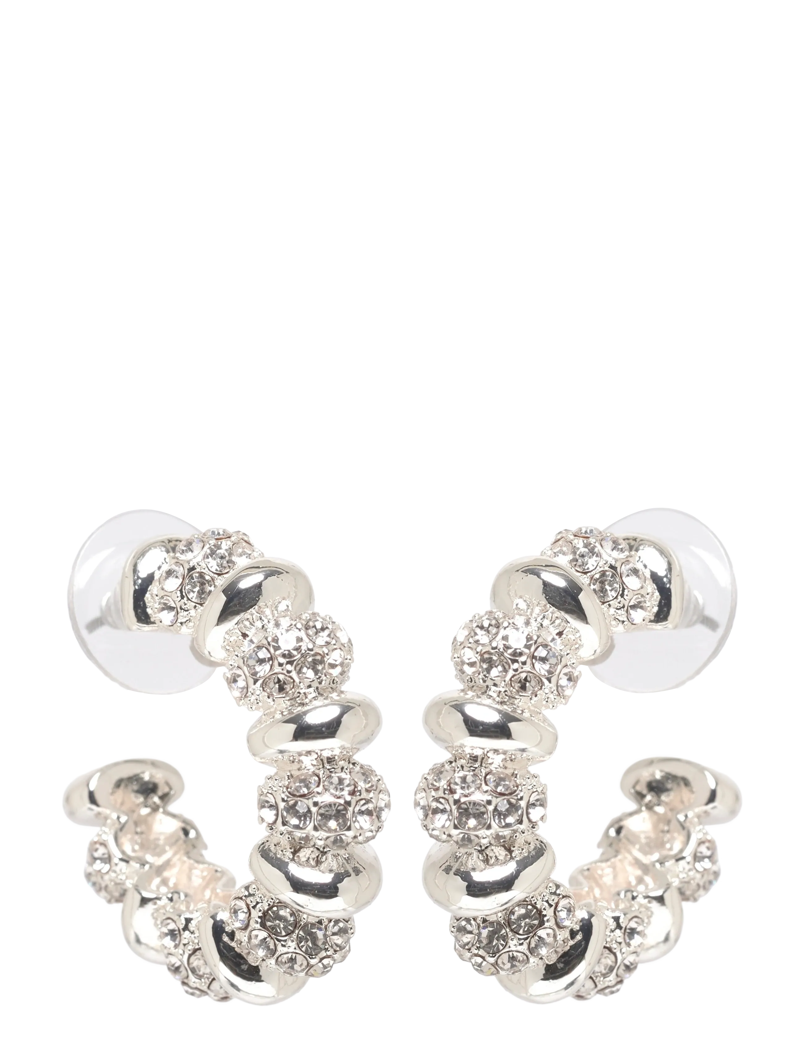 Pilgrim Delphine Earrings Silver-Plated, One Size, Earrings, Silber - Hoops, Frauen
