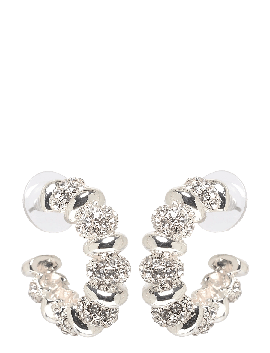 Pilgrim - DELPHINE earrings silver-plated - creoler & hoops - silver plated - 0