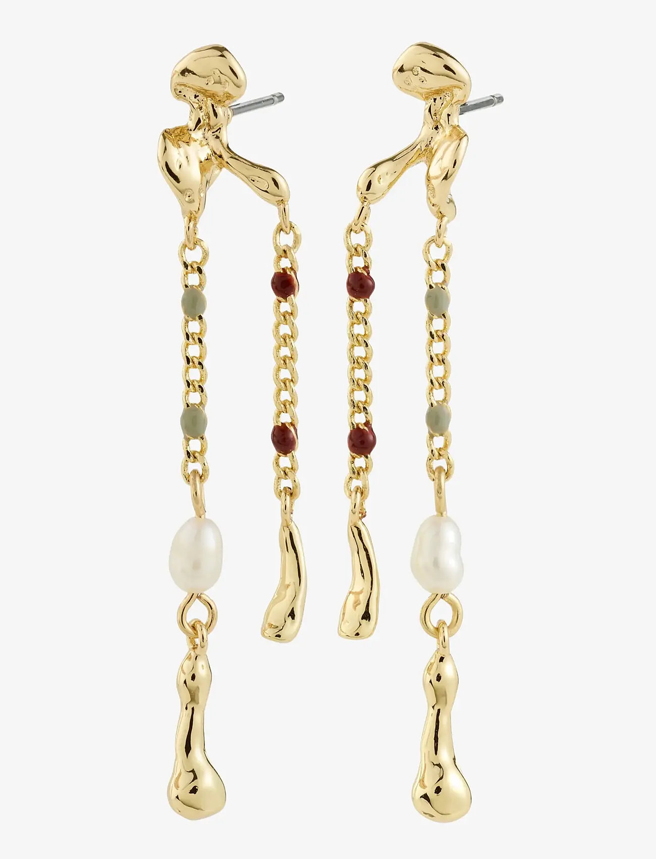 Pilgrim - REGGIE earrings gold-plated - perlenohrringe - gold plated - 1
