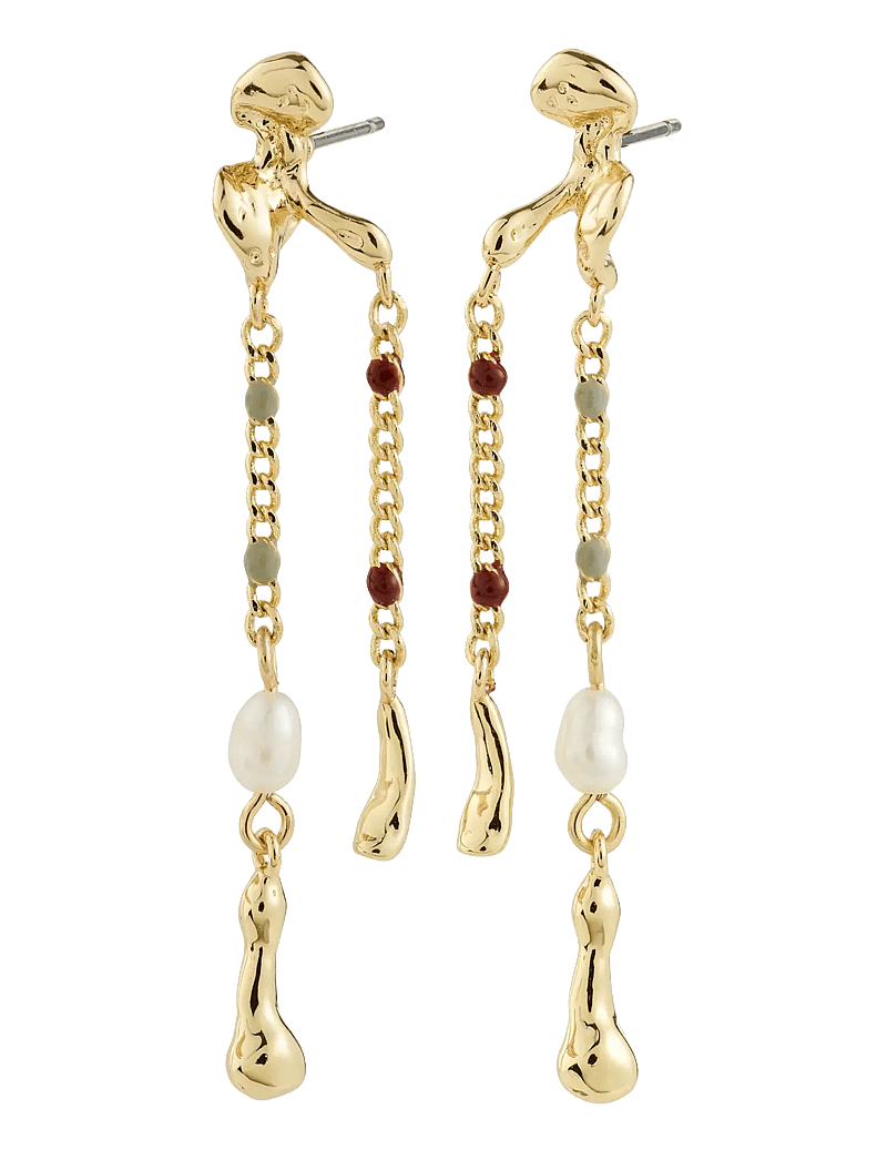 Pilgrim - REGGIE earrings gold-plated - perlenohrringe - gold plated - 1