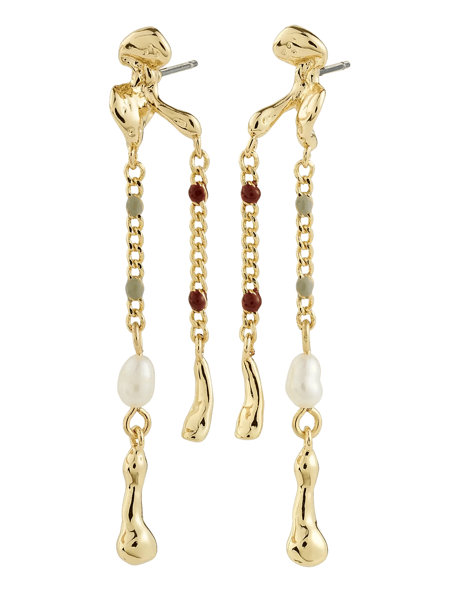 Pilgrim - REGGIE earrings gold-plated - perleøreringe - gold plated - 1