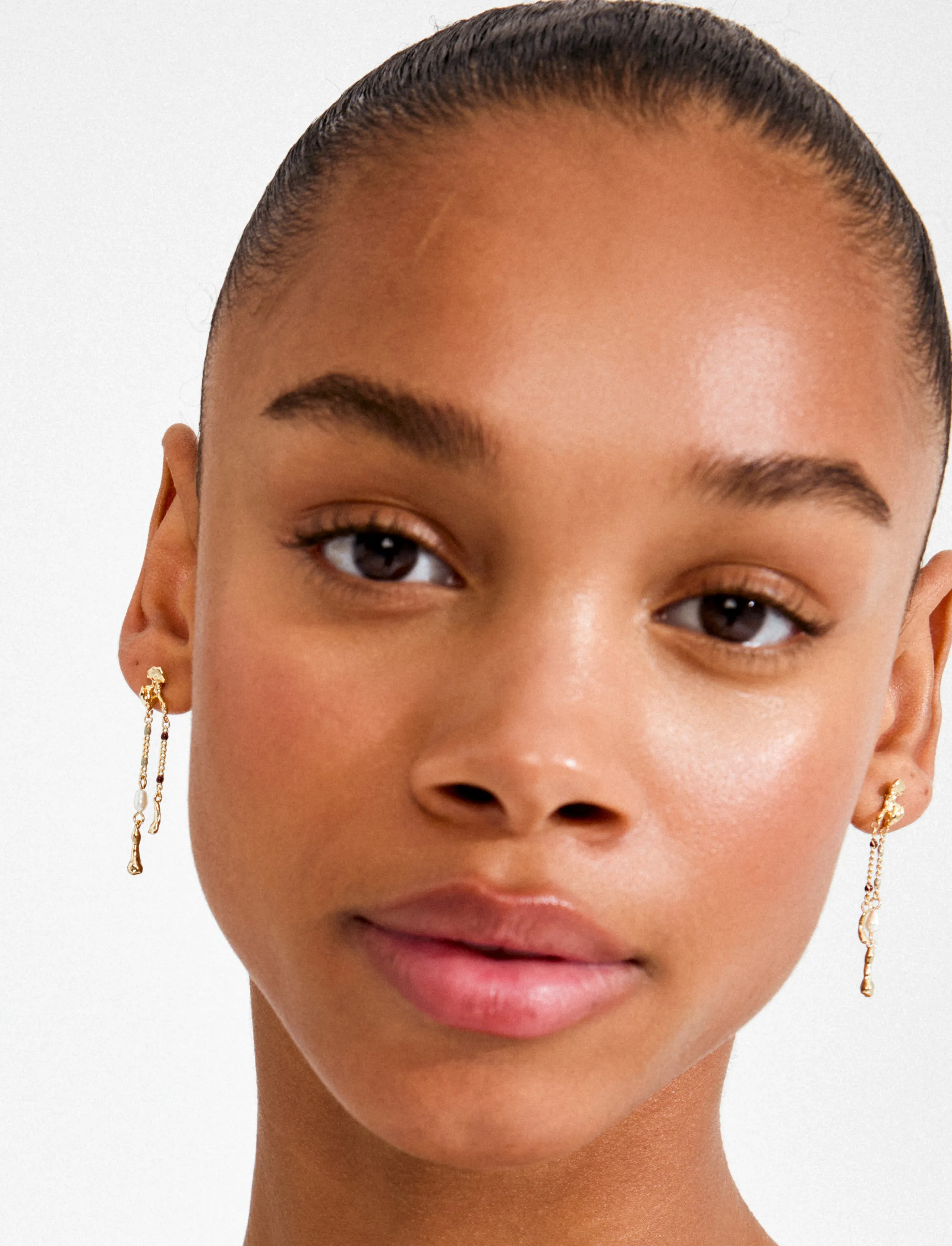 Pilgrim Reggie Earrings Gold-Plated, Kvinder, Hængeøreringe, Guld, Str: ONE SIZE