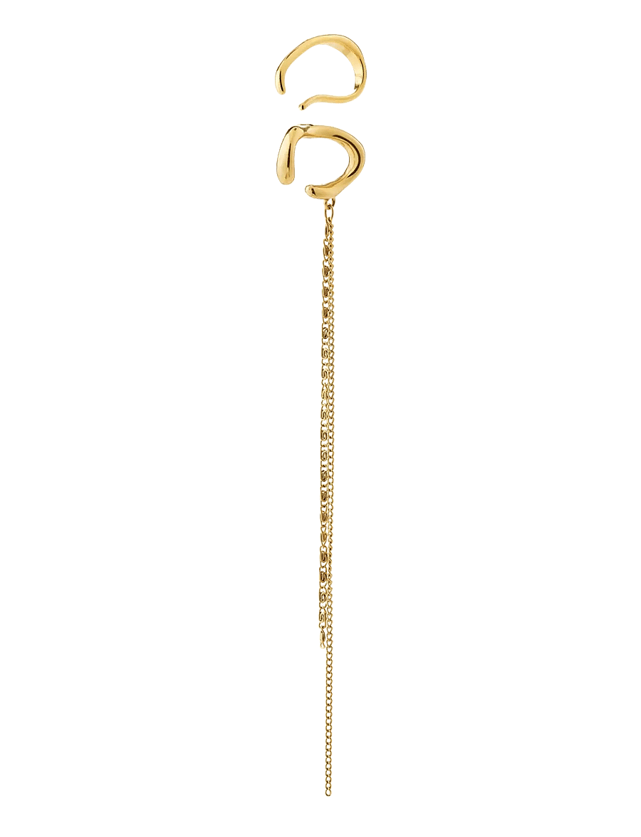 Pilgrim - EVON ear cuff, 2-in-1 set, gold-plated - ohrklemmen - gold plated - 1