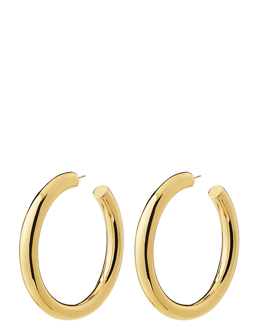 Pilgrim - TOVIN hoop earrings gold-plated - statement øreringe - gold plated - 1