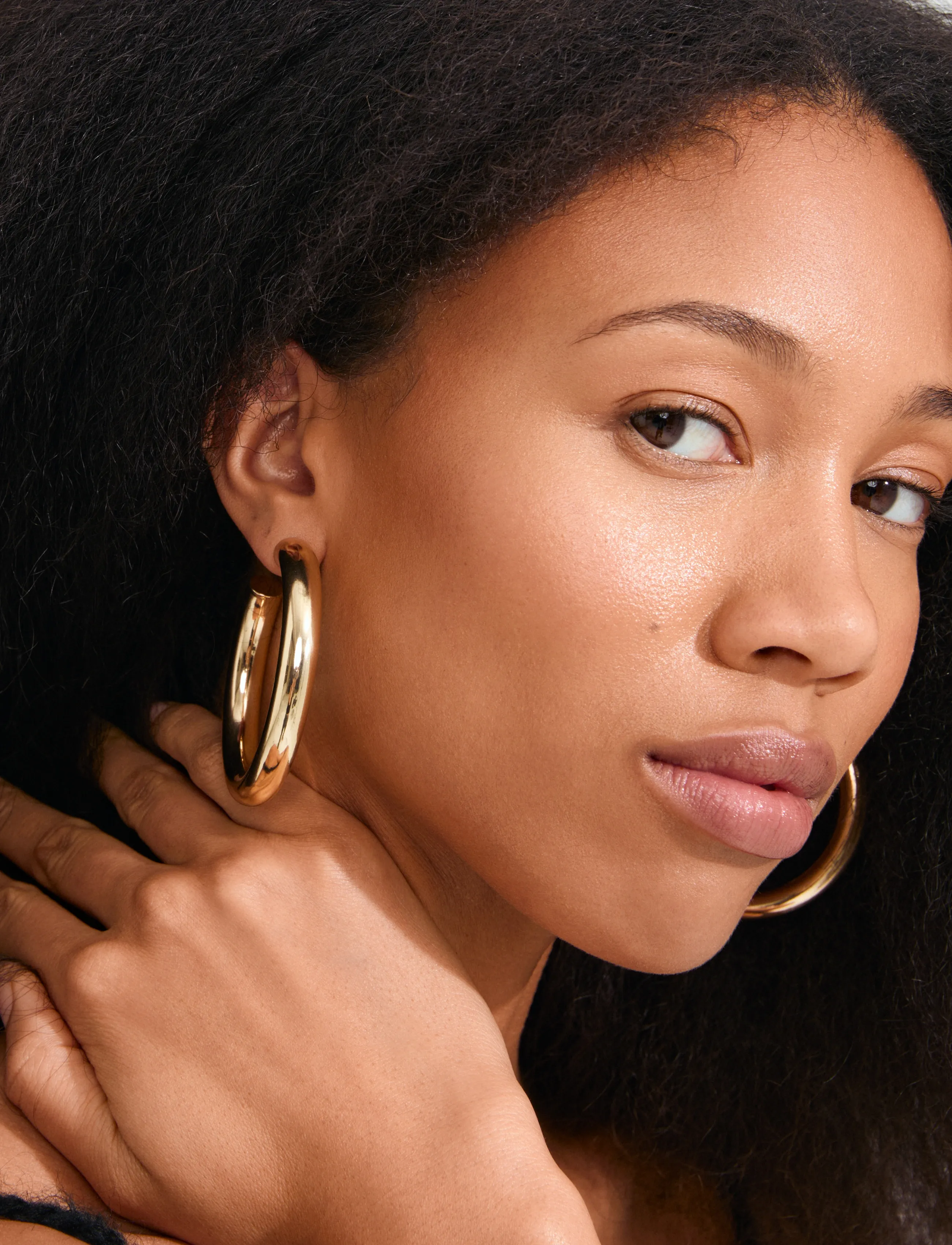 Pilgrim Tovin Hoop Earrings Gold-Plated, Kvinder, Chunky Creoler, Guld, Str: ONE SIZE